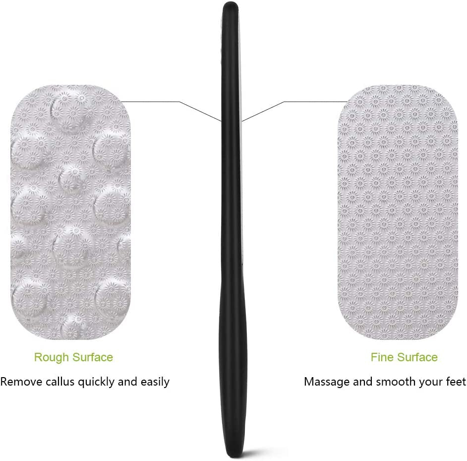 Premium Foot File, Double Side Pedicure Rasp, Dead Hard Cracked Skin Calluses Remover, Portable Foot Care Tool, Heavy Duty Stainless Steel (Soft Silicone Handle)